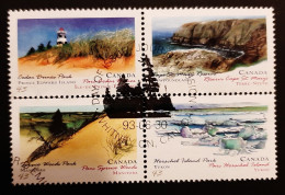 Canada 1993  USED  Sc1474-1475 And 1478-1479   4 X 43c  Provincial & Territorial Parks - Usati