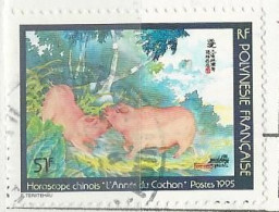 Polynésie - 1995 Nouvel An Chinois. Le Cochon - N° 480D Obl. - Used Stamps