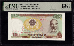 Vietnam Banknote 100 Dong 1985 Super GEM UNC PMG 68EPQ Pick 98a TOP POP. - Viêt-Nam