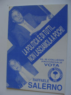 PSI PARTITO SOCIALISTA ITALIANO  RAFFAELE SALERNO TARANTO  PUGLIA  VOTAZIONI PARTITO POLITICO   POLITICA  NON  VIAGGIATA - Political Parties & Elections