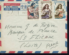 Polynésie Française. 1959. Affranchissement à 13 F Sur Enveloppe De Papeete Pour St Etienne (Fr) TB. - Briefe U. Dokumente