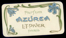 Carte Parfumée Parfum Azurea L.T. Piver Paris -- Grand Bazar Robert à Vire Calvados STEP15 - Antiquariat (bis 1960)