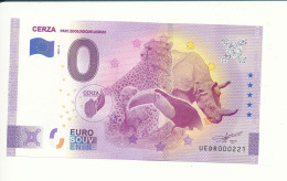 Billet Touristique  0 Euro  - CERZA PARC ZOOLOGIQUE LISIEUX - UEDR- 2022-8 -  N° 221 - Otros & Sin Clasificación