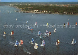 72551223 Segeln Regattastart Kieler Woche Fliegeraufnahme Sport - Voile