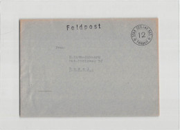 AG2589 HELVETIA FELDPOST 12 STAB. GEB. SAP. BAT.  TO BASEL - Annullamenti