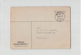 AG2591 HELVETIA FELDPOST HILFSFONDS PONTONIER - BATTALION 2 - MARKENSTELLE - MILITARSACHE - SPIEZ TO BASEL - Postmarks
