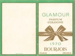 Petit Calendrier Ancien 1970 Publicitaire " Carte Parfumée - Parfum Glamour BOURJOIS Paris " * - Fashion