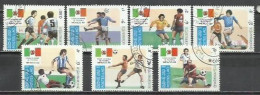 0430L-SERIE COMPLETA FUTBOL LAOS 1985 Nº 617/623 COMPA MUNDO - 1986 – Mexico