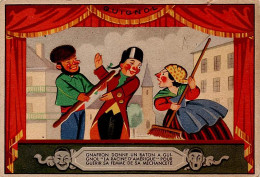 Thème Guignol Et Marionnette    . Gnafron Donne Du Baton  -Publicité Aspirine         (voir Scan) - Autres & Non Classés