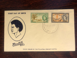 FIJI FDC COVER 1954 YEAR TUBERCULOSIS TBC HEALTH MEDICINE - Fidji (...-1970)