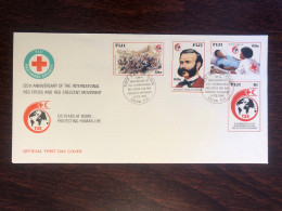 FIJI FDC COVER 1989 YEAR RED CROSS DUNANT  HEALTH MEDICINE - Fidji (1970-...)