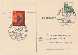 M 1395) SoSt Regensburg 1967: Stadt Theater, Masken - Theatre