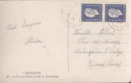 CP (Le Puy De Dôme) Obl. Ste Pazanne Le 18/7/45 Sur 60c Dulac Gris X 2 N° 686 Pour Coulonges - 1944-45 Marianne Van Dulac