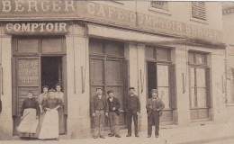 Cpa ( Carte Photo ) - 69 - Lyon Vaise -peu Courante- Café Comptoir Berger  Impasse Paquet Merel -photo Duvau - Lyon 9