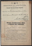 Raro Boletim Nº 1, Maio 1929, Ministério Da Agricultura, Intendência Pecuária Faro. Isenção Porte Do S.R. Marca De Faro - Lettres & Documents