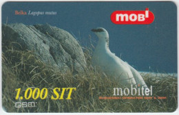 SLOVENIA A-916 Prepaid Mobi - Animal, Bird, Rock Ptarmigan - Val. 31/12/2001 - Used - Eslovenia