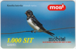 SLOVENIA A-990 Prepaid Mobi - Animal, Bird, Barn Swallow - Val. 31/12/2000 - Used - Slovénie