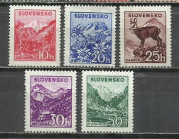0431C- SERIE COMPLETA ESLOVAQUIA 1944 Nº 112/116 2ª GUERRA MUNDIAL USADO - Used Stamps