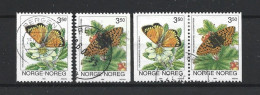 Norway 1994 Butterflies  Y.T. 1107/1108 + 1107a (0) - Gebraucht