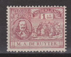 NVPH Nederland Netherlands Pays Bas Niederlande Holanda  88 MLH/ongebruikt Michiel De Ruyter 1907 - Neufs