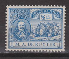 NVPH Nederland Netherlands Pays Bas Niederlande Holanda 87 MLH/ongebruikt Michiel De Ruyter 1907 - Nuevos