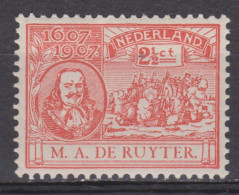 NVPH Nederland Netherlands Pays Bas Niederlande Holanda 89 MLH/ongebruikt Michiel De Ruyter 1907 - Ungebraucht