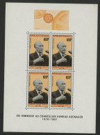 GABON BF BLOC FEUILLET N° 9 Neuf ** (MNH) Cote 12 € 5ème Konrad Adenauer En 1968 TB - Gabon