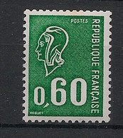 FRANCE - 1974 - N°YT. 1815c - Marianne De Béquet 60c Vert Sans Phosphore - Neuf Luxe ** / MNH / Postfrisch - Unused Stamps