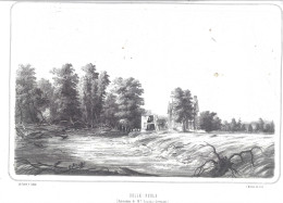 49 - BELLE -POULE ( Chapelle Sur Loire ) - Lythographie Sur La Rupture De La Levée En 1856 - Rampen