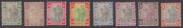 FEDERATED MALAY STATES FMS 1900 1c-50c W.CA Sc#18-25 MH-TONED GUM @TA378 - Federated Malay States