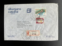 PORTUGAL 1976 REGISTERED LETTER FUNCHAL TO THE HAGUE 07-01-1976 - Storia Postale