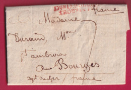 ARMEE DON DE HOLLANDE TROUPES FRANCAISE TEXTE NIMEGUE NIMWENGEN PAYS BAS 1805 POUR BOURGES CHER  LETTRE - Bolli Militari (ante 1900)