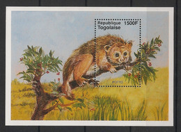 TOGO - 1996 - Bloc Feuillet BF N°YT. 303 - Faune / Potto - Neuf Luxe ** / MNH / Postfrisch - Nager