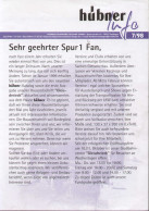 Catalogue HÜBNER 1998. 7  Informationsblatt - Spur 1  1:32 - German