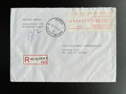 BELGIUM 1994 REGISTERED LETTER WEVELGEM TO LEIDEN 15-02-1994 BELGIE BELGIQUE RECOMMANDEE - Brieven En Documenten