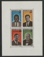 BF Bloc Feuillet N° 4 Neuf ** (MNH) Cote 8,50 € Présidents BOGANDA KENNEDY LUMUMBA CHURCHILL En 1965 TB - Nuevas/fijasellos