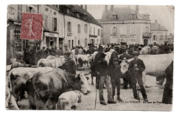 89 QUARRE LES TOMBES Un Jour De Foire N° 10 - Edit Pothain 1906 - Commerces - Marché Aux Bovins - Quarre Les Tombes