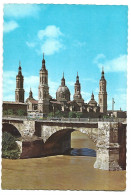 PUENTE DE PIEDRA SOBRE EL RIO EBRO Y BASILICA DEL PILAR / STONE BRIDGE AND SHRINE OF EL PILAR.- ZARAGOZA.- ( ESPAÑA ) - Zaragoza