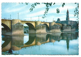 PUENTE DE PIEDRA SOBRE EL RIO EBRO / STONE BRIDGE CROSSING EBRO RIVER.-  ZARAGOZA.- ( ESPAÑA ) - Zaragoza