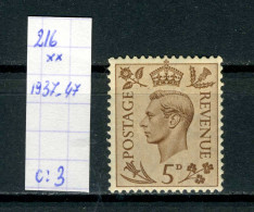 Grande-Bretagne    N° 216 Xx - Unused Stamps
