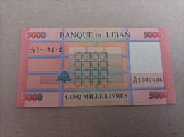Billete De Líbano De 5000 Libras, Año 2014, Serie A, UNC - Libano