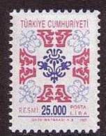 1997 TURKEY OFFICIAL STAMP MNH ** - Dienstmarken