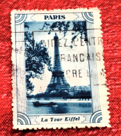 Entraide Paris La Tour Eiffel "a Voyagé" Timbre Oblitération Postale-Vignette-Erinnophilie-[E]Stamp-Sticker-Viñeta-Bollo - Tourism (Labels)