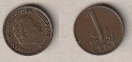 00157) Niederlande, 1 Cent 1951 - 1948-1980 : Juliana