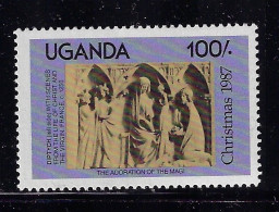 UGANDA  1987  CHRISTMAS   SCOTT #587 MH - Ouganda (1962-...)