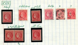 Variétés De Timbres N°676 Type Céres Mazelin Neuf Set Oblitérés - Ungebraucht