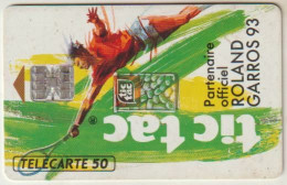 Télécarte 50  Tic-Tac Partenaire Roland Garros 1993 Tirage 10 500 Ex - Deportes