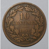 LUXEMBOURG - KM 23.1 - 10 CENTIMES 1854 - TTB - Luxembourg