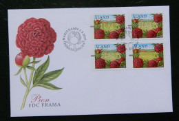 Åland FDC 2007 Machine Stamps Peonies, ATM Labels, MiNo 18 - Peony, Flower - Aland