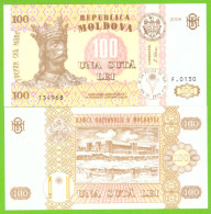 MOLDOVA 100 LEI 2008 P-15b UNC - Moldawien (Moldau)